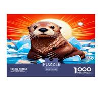 Cute Otter Jigsaw Puzzles Great Gift for Adults 1000 Piece Challenging Games Home Decoration Lovely Animal Jigsaw Puzzle for Adults And Kids 70x50cm/1000pcs
