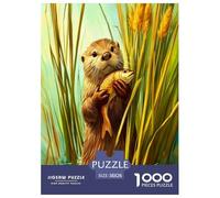 Cute Otter Jigsaw Puzzles Great Gift for Adults 1000 Piece Fun Challenging Home Decoration Brainteasing Lovely Animals Jigsaw Puzzle for Adults 38x26cm/1000pcs