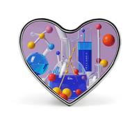 Cute Otter Lapel Pin Cute Heart Brooch Badge Fashion Tie Tack Pin for Hats, Clothing, Bags Unique Accessories Gift for Men & Women, Abstract Science Chemistry Illustration, Love form