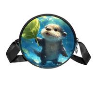 Cute Otter Pattern Small Crossbody Bags Wallet Bags with Adjustable Shoulder Strap & Large Capacity for Women
