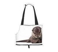 Cute Otter Patterned pet shoulder bag 26 * 34cm lightweight breathable travel pet bag weekend pet travel set