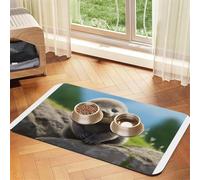 Cute Otter Pet Feeding Mat-Waterproof & Non-Slip Dog and Cat Food Mat-No Stains Quick Dry Dog Water Dispenser Mat