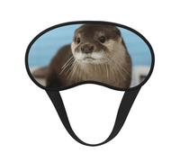 Cute Otter Print Adjustable Eye Cover for Sleeping, Comfortable, Pressure-Free and Breathable Sleeping Masks