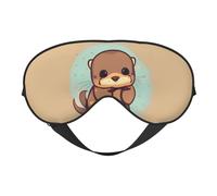 Cute Otter Print Comfortable Sleep Eye Mask Men Women Lightweight Travel Nap Meditation Yoga Work