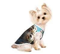 Cute Otter Print Dog Shirt Summer Pet T-Shirts Stretchy Cats Dogs Tee Shirt Sleeveless Tank Top Dog Vest