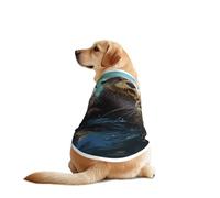 Cute Otter Print Dog Shirts for Pet, Soft Breathable Vest Lightweight Stretchy Pet T-Shirt for Medium Dog