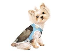 cute otter print Dog Shirts for Small Dogs Stretchy T-Shirts Lightweight Tank Top Sleeveless Striped Vest