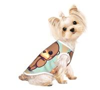 cute otter print Dog Shirts for Small Dogs Stretchy T-Shirts Lightweight Tank Top Sleeveless Striped Vest