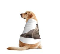 Cute Otter Print Dog Vest, Soft Breathable Pet Shirt Clothes Sleeveless Fashion Apparel For Medium Large Breeds