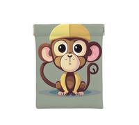 Cute Otter Print Leather Coin Purse, Small Change Pouch Wallet,Squeeze Coin Purse Pouch For Men Women, Cute Monkey, One Size, Fashion