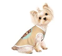 cute otter Print Pet T-Shirt Vest Soft Stretchy Apparel Wear Fashion Tank Top for Indoor Outdoor Use
