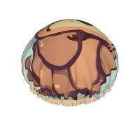 cute otter Print Shower Cap, Shower Cap for Women Reusable, Waterproof Bath Cap,Quick Drying Bath Hair Cap