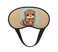 Cute Otter Print Unisex Blackout Sleep Mask Comfortable Eye Mask for Travel Meditation Sleep Travel