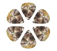 Cute Otter Printed Guitar Picks -6 Pcs Guitar Picks Plectrum,Guitar Accessories,Electric Guitar Pick, Bass & Ukulele 0.96mm
