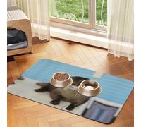 Cute Otter Printing Pet Absorbent Tablecloth, Special Pad For Pet Bowls, Rollable For Storage, Ideal For Pet Bowls