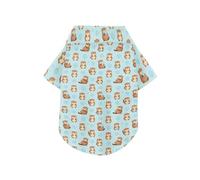 Cute Otter Shell Blue Ocean Sea Animal Summer Dog Shirts Collared Polo T-Shirts Button Up Breathable Cool Pet Polo Shirt Puppy Sweatshirt Perfect for Everyday Wear, and Photoshoots 4XL