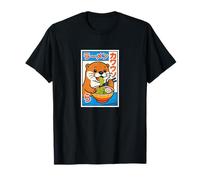 Cute Otter Slurping Ramen Bowl T-Shirt