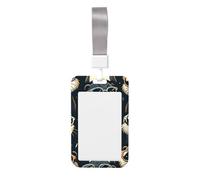 Cute-Otter-Sunglasses Abs Vertical Id Badge Holder, Name Badge with Clear Scanning Film