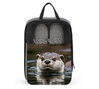 Cute Otter Travel Shoes Carrier Dustproof Portable Shoe Pouch Carrying Strap Handheld Shoe Bag for Travel Daily Use Storage Pouch, gray, One size, Travel Shoes Carrier, Gray, One size, Travel Shoes