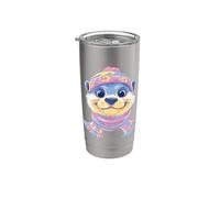 Cute Otter Winter Portrait Colorful Coastal Creature Graphic Stainless Steel Insulated Tumbler