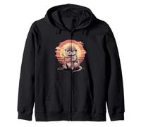 Cute Otters Eating Ramen Noodles Otter Kawaii Food Scene Zip Hoodie