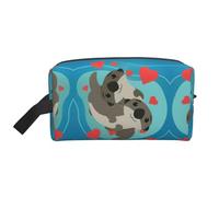 Cute Otters Print Toiletry Bag for Men, Cosmetic Bag Spacious Capacity Travel Toiletry Bag for Women