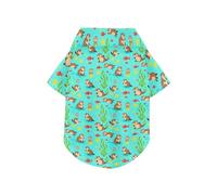 Cute Otters Swimming on Light Blue Background Summer Dog Shirts Collared Polo T-Shirts Button Up Breathable Cool Pet Summer T-Shirts Puppy Clothes Perfect for Everyday Wear, and Photoshoots XL