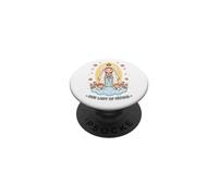 Cute Our Lady Fatima of the Holy Rosary Catholic Faith PopSockets Adhesive PopGrip