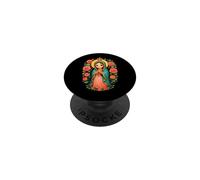Cute Our Lady of Guadalupe Floral Mexican Identity PopSockets Adhesive PopGrip