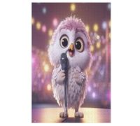 Cute Owl 1000 Pieces Wooden Jigsaw Puzzle for Adults Puzzles Brain Exercise Challenge High Difficulty Game for Kids 78×53cm