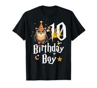 Cute Owl 10th Birthday Boy Bday Magic - 10 Year Old Boy T-Shirt