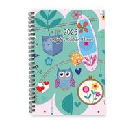Cute Owl 2026 Planner A5 To Do List Notebook Journal Mens Planner A5 Weekly Notebook for Project Week To View Monthly Year Diary with Dotted Line Note Page Slim