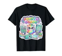 Cute Owl 4th Fourth Grade Back to School Girl Teacher Class Value Graphic T-Shirt