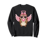 Cute Owl Angel Gum Valentine's Day Hearts Sweatshirt