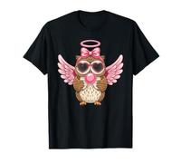 Cute Owl Angel Gum Valentine's Day Hearts T-Shirt