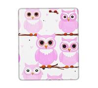 Cute owl Anti-wear Stitching, Textured Waterproof Computer Mouse pad with Anti-Slip Rubber Base, Suitable for laptops, Office and Home Gaming Mouse Pads. 7 x 8.6 in