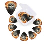 cute Owl Baby Guitar Picks 12 Pcs, 3 Different Thickness Celluloid Plectrum for Bass Electric Acoustic Guitars Ukulele Accessories Gift for Men Women (0.46mm, 0.71mm, 0.96mm)