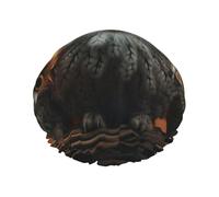 Cute Owl Baby Shower Cap for Women Double Layers Thick Hair Caps Reusable Waterproof Bath Caps with Elastic Band Hair Hat Washable Shower Hat for Men Women Spa Salon