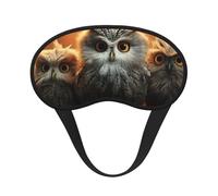 Cute Owl Baby Sleep Mask for Side Sleeper, Blackout Sleep Eye Mask Comfortable Blindfold Eyeshade Soft Breathable Sleeping Mask with Elastic Strap Silk Eye Covers for Travel