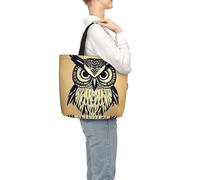 Cute Owl Basic Models Tote Bag With Zipper With Inner Pockets,Laptop Work Tote Bag For Sport,Travel