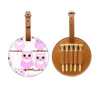 Cute owl Brown Golf tee Storage Bag - Easy to Carry Around and More efficient in Playing Golf