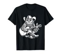 Cute Owl Cowboy Guitar Rustic Western Musician Country Music T-Shirt