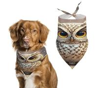 Cute Owl Dog Bandana Triangle Dog Scarf Washable Adjustable Dog Bib Puppy Neckerchief Pet Bandana Pet Scarf Pet Triangle Scarf Handkerchief for Puppy Pet