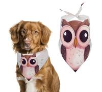 Cute Owl Dog Bandanas Adjustable Bib Handkerchief Party Pet Decorations Cute Dog Triangle Scarfs for Small Medium Puppy Cat Costume Accessory