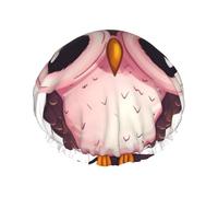 Cute Owl Double Layer Waterproof Shower Cap For Women, Reusable Bath Hat With Elastic Band, Keep Hair Dry For Shower And Skincare