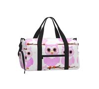 Cute Owl Duffel Bag with Shoe Compartment - Lightweight Water-Resistant Holdall Gym Bag with Built-in Wet and Dry Separation Pouch