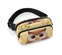 Cute Owl Fanny Pack for Women, Personalized Waist Bag with Multi-Pockets for Men, Belt Bag for Travel, Crossbody Bags with Zipper, Adjustable Bum Bags for Running