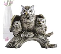 Cute Owl Figurines for Home Decor | Modern Resin Owl Sculpture, Garden Statue, Animal Ornament for Writers & Nature Lovers