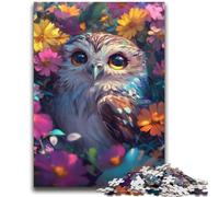 Cute Owl Flowers Puzzles for Teenagers 2000 Pieces,Help The Brain Exercise Addictive Toys to Cultivate Patience Suitable for Couples (70X100cm)