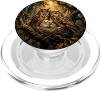Cute Owl Forest Eared Owl Bird Watcher Bird of Prey Spring PopSockets PopGrip for MagSafe
